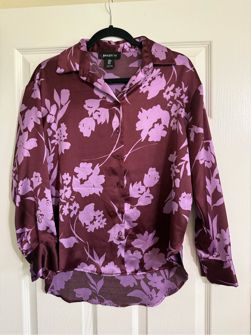 Bailey 44 Plum and Lavender Floral Button-Down Shirt